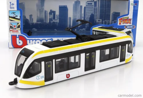 TRAM  CITY TRAM AUTOBUS  WHITE YELLOW BLACK