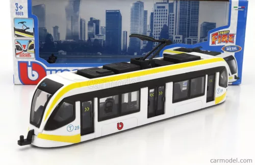 TRAM  CITY TRAM AUTOBUS  WHITE YELLOW BLACK
