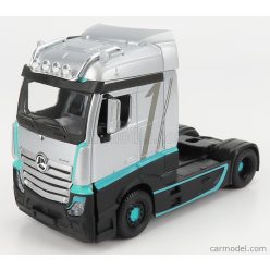  MERCEDES BENZ  ACTROS 2 GIGASPACE TRACTOR TRUCK 3-ASSI 2016 - F1 WORLD CHAMPION TEAM AMG PETRONAS MOTORSPORT FORMULA ONE COULORS  SILVER BLACK GREEN