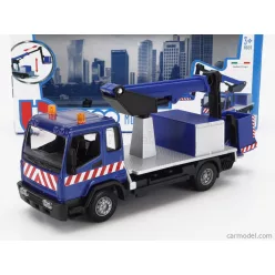   MAN  TRUCK GRU CRANE ELEVATOR CON PIATTAFORMA CESTELLO 2-ASSI 2010  BLUE SILVER
