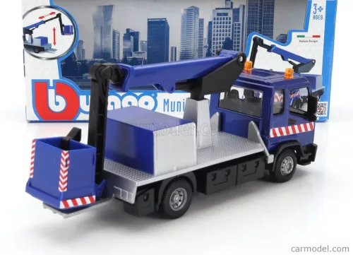 MAN  TRUCK GRU CRANE ELEVATOR CON PIATTAFORMA CESTELLO 2-ASSI 2010  BLUE SILVER