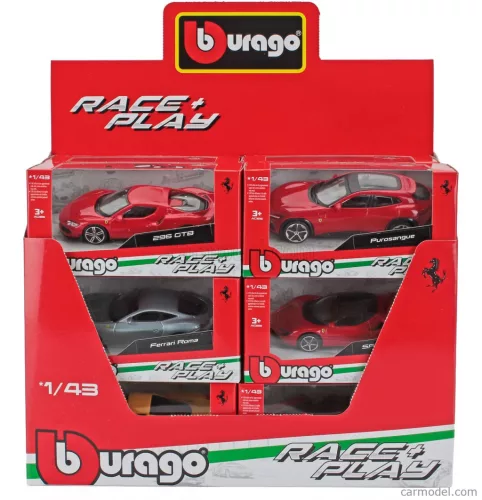 FERRARI  SET ASSORTMENT 12 PIECES WITH EXIBITOR - CON ESPOSITORE  /