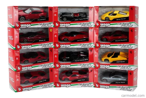 FERRARI  SET ASSORTMENT 12 PIECES WITH EXIBITOR - CON ESPOSITORE  /