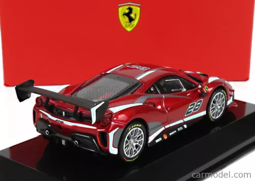 FERRARI  488 CHALLENGE EVO N 28 2020 - CON VETRINA - WITH SHOWCASE  RED MET