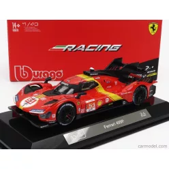   FERRARI  499P 3.0L TURBO V6 TEAM FERRARI AF CORSE N 51 WINNER 24h LE MANS 2023 ALESSANDRO PIER GUIDI - JAMES CALADO - ANTONIO GIOVINAZZI  RED YELLOW BLACK
