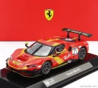FERRARI  296 GT3 3.0L TWIN TURBO V6 N 71 RACING 2023 - CON VETRINA - WITH SHOWCASE  RED YELLOW