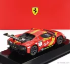 FERRARI  296 GT3 3.0L TWIN TURBO V6 N 71 RACING 2023 - CON VETRINA - WITH SHOWCASE  RED YELLOW
