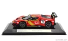 FERRARI  296 GT3 3.0L TWIN TURBO V6 N 71 RACING 2023 - CON VETRINA - WITH SHOWCASE  RED YELLOW