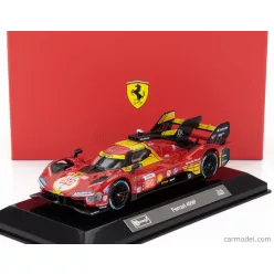   FERRARI  499P 3.0L TURBO V6 TEAM FERRARI AF CORSE N 50 WINNER 24h LE MANS 2024 ANTONIO FUOCO - MIGUEL MOLINA - NICKLAS NIELSEN - WITH SHOWCASE  RED