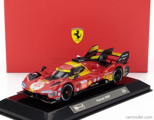 FERRARI  499P 3.0L TURBO V6 TEAM FERRARI AF CORSE N 50 WINNER 24h LE MANS 2024 ANTONIO FUOCO - MIGUEL MOLINA - NICKLAS NIELSEN - WITH SHOWCASE  RED