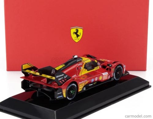 FERRARI  499P 3.0L TURBO V6 TEAM FERRARI AF CORSE N 50 WINNER 24h LE MANS 2024 ANTONIO FUOCO - MIGUEL MOLINA - NICKLAS NIELSEN - WITH SHOWCASE  RED