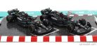 MERCEDES GP  SET F1 2X W14 TEAM MERCEDES-AMG PETRONAS FORMULA ONE N 44 SEASON 2023 LEWIS HAMILTON + N 63 SEASON 2023 GEORGE RUSSELL  MATT BLACK