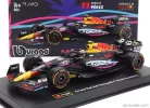 RED BULL  F1  RB19 TEAM ORACLE RED BULL RACING N 11 2nd MIAMI GP 2023 SERGIO PEREZ - WITH HELMET AND PLASTIC SHOWCASE  MATT BLUE
