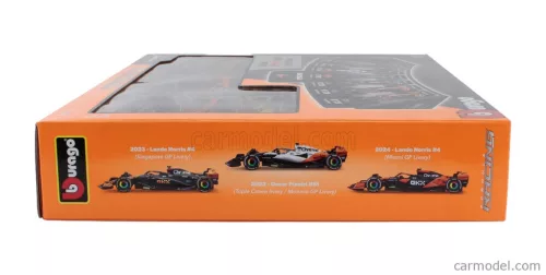 McLAREN  SET F1  7X F1  MCL36 TEAM MCLAREN N 4 2022 + 2X N 3 DANIEL RICCIARDO - MCL60 N 4 2023 LANDO NORRIS + N 81 OSCAR PIASTRI - MCL38 N 4 4th MONACO GP 2024 LANDO NORRIS + N 81 OSCAR PIASTRI  ORANGE BLACK