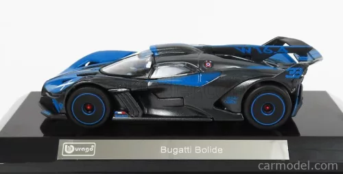 BUGATTI  BOLIDE W16 8.0 FOUR-TURBO 1850hp 500km/h 2020 - CON VETRINA - WITH SHOWCASE  BLUE BLACK