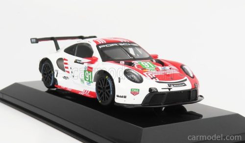 PORSCHE  911 991-2 RSR TEAM PORSCHE GT N 91 24h LE MANS 2020 R.LIETZ - G.BRUNI - F.MAKOWIECKI  RED WHITE