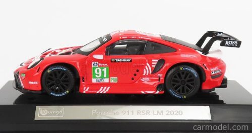 PORSCHE  911 991-2 RSR TEAM PORSCHE GT N 91 24h LE MANS 2020 R.LIETZ - G.BRUNI - F.MAKOWIECKI  RED WHITE