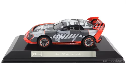 AUDI  S1 E-TRON QUATTRO N 0 PRESENTATION 2023 - CON VETRINA - WITH SHOWCASE  SILVER RED BLACK