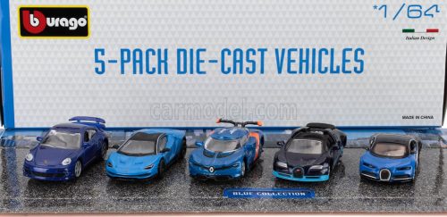 PORSCHE  911 TURBO - LAMBORGHINI CENTENARIO - RENAULT ALPINE A110 - BUGATTI VEYRON 16.4 - CHIRON  BLUE