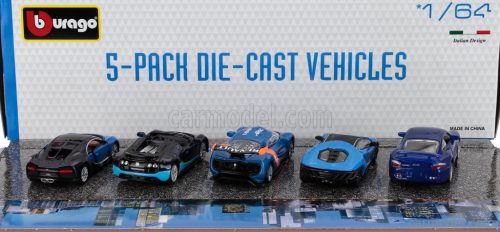 PORSCHE  911 TURBO - LAMBORGHINI CENTENARIO - RENAULT ALPINE A110 - BUGATTI VEYRON 16.4 - CHIRON  BLUE