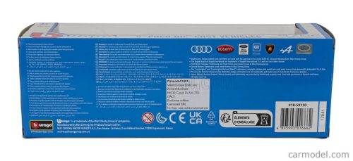 PORSCHE  911 TURBO - LAMBORGHINI CENTENARIO - RENAULT ALPINE A110 - BUGATTI VEYRON 16.4 - CHIRON  BLUE