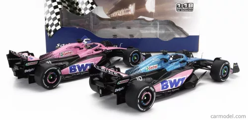 RENAULT SET 2X F1 A523 TEAM BWT ALPINE PRESS LAUNCH LIVERY N 10 PIERRE GASLY - N 31 ESTEBAN OCON 2023