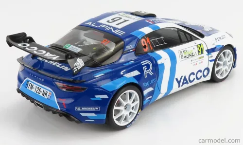 RENAULT A110 ALPINE N 91 WINNER RGT CLASS RALLY MONZA 2020 P.RAGUES - J.PESENTI