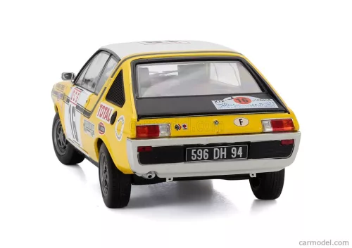 RENAULT  R17 GORDINI (night version) N 16 RALLY DU MAROC 1976 JACKY PRIVE - TILBER  YELLOW WHITE BLACK