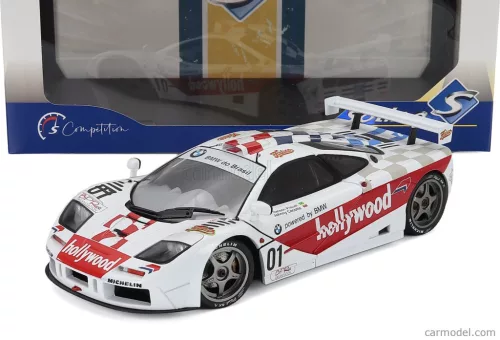 McLAREN  F-1 GTR 6.1L V12 TEAM HOLLYWOOD N 01 WINNER 2h DE BRASILIA RACE 1996 NELSON PIQUET - JOHNNY CECOTTO  WHITE RED