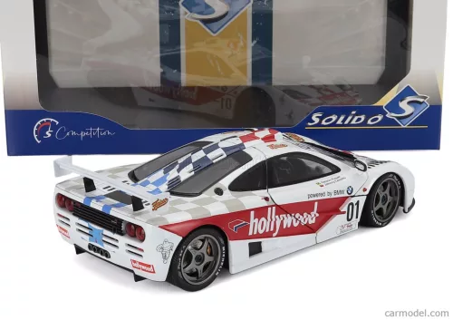 McLAREN  F-1 GTR 6.1L V12 TEAM HOLLYWOOD N 01 WINNER 2h DE BRASILIA RACE 1996 NELSON PIQUET - JOHNNY CECOTTO  WHITE RED