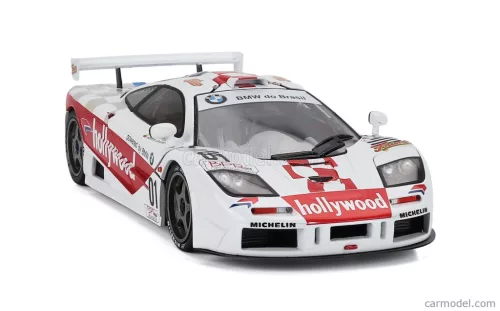 McLAREN  F-1 GTR 6.1L V12 TEAM HOLLYWOOD N 01 WINNER 2h DE BRASILIA RACE 1996 NELSON PIQUET - JOHNNY CECOTTO  WHITE RED