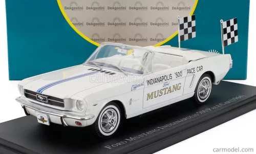 FORD USA  MUSTANG CABRIOLET OFFICIAL PACE CAR INDIANAPOLIS 500 1964  WHITE BLUE