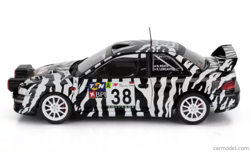SUBARU  IMPREZA S5 WRC99 N 38 TAP RALLY OF PORTUGAL 2001 NIGEL HEATH - STEVE LANCASTER  WHITE BLACK