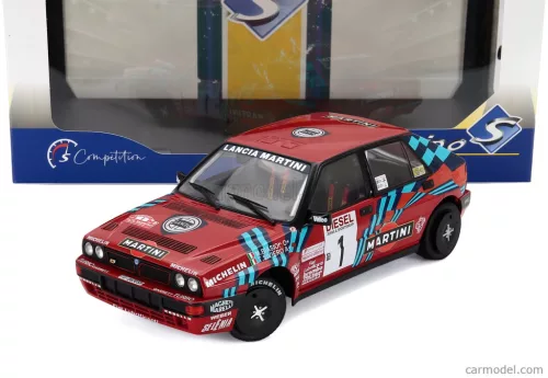 LANCIA  DELTA HF INTEGRALE 16V MARTINI N 1 WINNER RALLY SANREMO 1989 MIKI BIASION - TIZIANO SIVIERO  RED