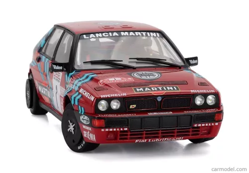 LANCIA  DELTA HF INTEGRALE 16V MARTINI N 1 WINNER RALLY SANREMO 1989 MIKI BIASION - TIZIANO SIVIERO  RED