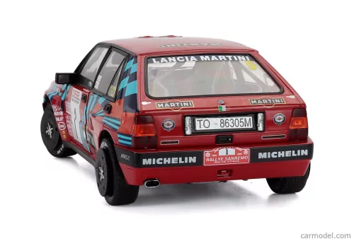 LANCIA  DELTA HF INTEGRALE 16V MARTINI N 1 WINNER RALLY SANREMO 1989 MIKI BIASION - TIZIANO SIVIERO  RED