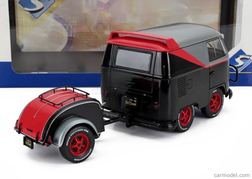 VOLKSWAGEN  T1 VAN KOOL COMBI SPORT WITH TRAILER 1950  BLACK SILVER RED