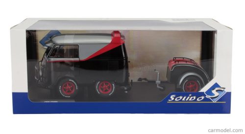 VOLKSWAGEN  T1 VAN KOOL COMBI SPORT WITH TRAILER 1950  BLACK SILVER RED