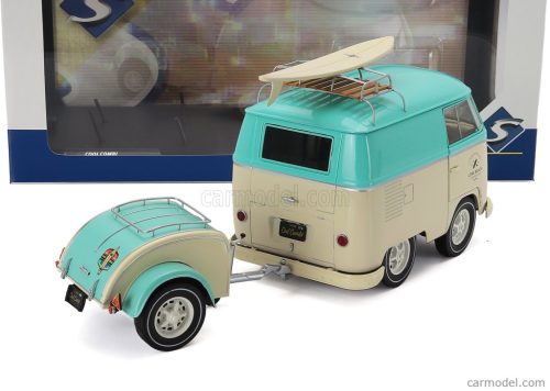 VOLKSWAGEN  T1 VAN KOOL COMBI WITH TRAILER 1950  LIGHT BLUE WHITE