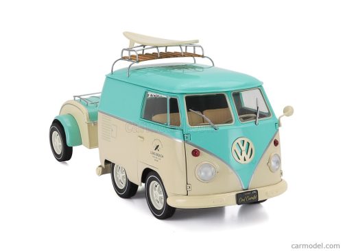 VOLKSWAGEN  T1 VAN KOOL COMBI WITH TRAILER 1950  LIGHT BLUE WHITE