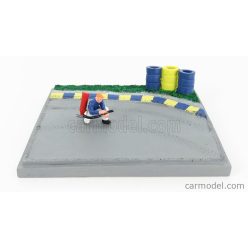   DIORAMA  SOCCORRITORE STRADALE PISTA - FIREMAN RACE  GREY BLUE YELLOW