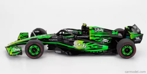 SAUBER  F1  C44 TEAM STAKE KICK N 24 LAS VEGAS USA GP 2024 ZHOU GUANYU  GREEN BLACK