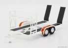 ACCESSORIES  CARRELLO TRASPORTO AUTO 2-ASSI - CAR TRANSPORTER TRAILER YCID  RED SILVER