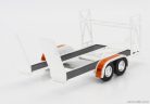 ACCESSORIES  CARRELLO TRASPORTO AUTO 2-ASSI - CAR TRANSPORTER TRAILER YCID  RED SILVER