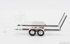 ACCESSORIES  CARRELLO TRASPORTO AUTO 2-ASSI - CAR TRANSPORTER TRAILER YCID  RED SILVER