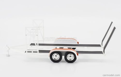 ACCESSORIES  CARRELLO TRASPORTO AUTO 2-ASSI - CAR TRANSPORTER TRAILER YCID  RED SILVER
