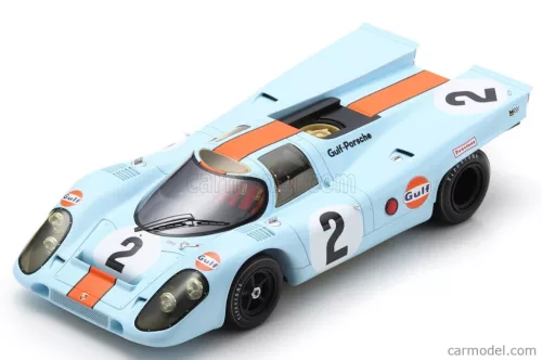 PORSCHE  917K TEAM J.W. AUTOMOTIVE ENGINEERING GULF N 2 WINNER 24h DAYTONA 1971 PEDRO RODRIGUEZ - JACKIE OLIVIER  LIGHT BLUE ORANGE
