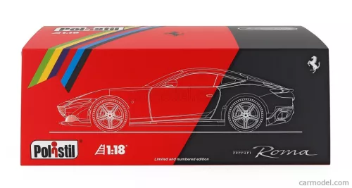 FERRARI  ROMA 2019 - WITH SHOWCASE - NUMBERED ONE BY ONE  ROSSO CORSA 322 - RED