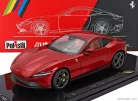FERRARI  ROMA 2019 - WITH SHOWCASE - NUMBERED ONE BY ONE  ROSSO MAGMA - RED MET