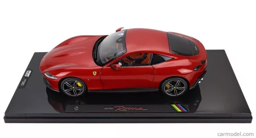 FERRARI  ROMA 2019 - WITH SHOWCASE - NUMBERED ONE BY ONE  ROSSO MAGMA - RED MET